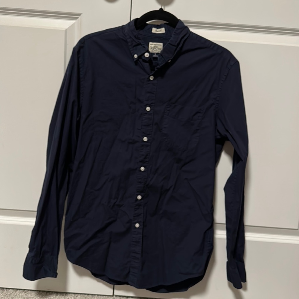 J. Crew H9493 Stretch Secret Wash shirt in garment-dyed solid poplin SIZE S